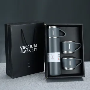 2022 Umwelt freundliche 500ml Vakuum thermos isolierte Wasser flasche aus Edelstahl mit 3 Deckeln