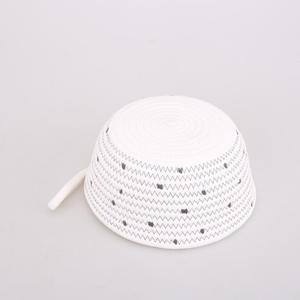 Panier <span class=keywords><strong>de</strong></span> rangement multifonctionnel et écologique en <span class=keywords><strong>corde</strong></span> <span class=keywords><strong>de</strong></span> coton, motif cercle moderne brodé à pois, personnalisable - Product Image 2