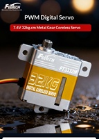 Servo Feetech FT3332M de Metal, Tamaño Pequeño, 39KG, Alto Torque, Engranaje de Acero, Servo Digital Dedicado para Helicóptero RC