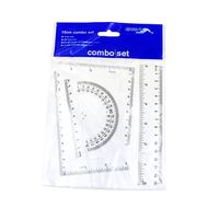 BECOL Règle Promotionnelle en Plastique 15 cm Ensemble Géométrie Scolaire Équerres Rapporteur pour l'École
