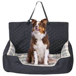 Funda de Asiento de Coche con Logotipo Personalizado, Funda de Asiento de Coche de Gran Tamaño, Moderna, de Poliéster, con Diseño de Mimbre, para Mascotas, Perros, Funda de Asiento Trasero para Coche - Product Image 1