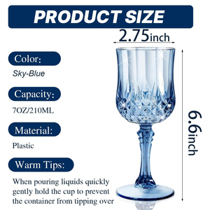 7Oz Thanh Lịch Pha Lê Cắt Nhựa Sâm Banh Sáo Ly Ưa Thích Stemware Nhựa Uống Rượu Vang Ly Cho Đám Cưới Tiếp Tân - Product Image 6