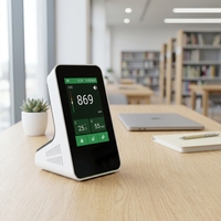 Détecteur intelligent de qualité de l'air WiFi, contrôle via l'application Tuya, portable, PM1.0 PM2.5 PM10 HCHO CO2, moniteur de gaz avec grand écran