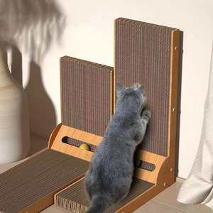 Custom <strong>Cat</strong> Scratching Post Tree Wood <strong>Cat</strong> Scratcher Cardboard L Shape Wall Mounted <strong>Scratch</strong> <strong>Pad</strong> for <strong>Cats</strong> - Product Image 6