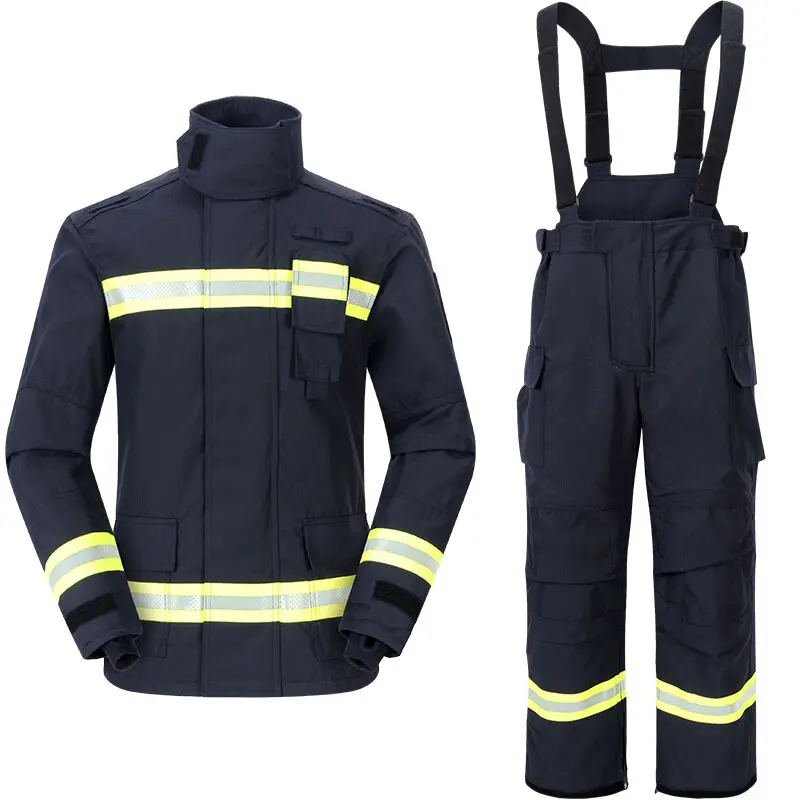 Hot Sale Aramid Fighting Jacket Fire Fighting Suit for Fireman Flame Retardant Firefighting suit