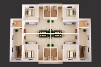 Maisons préfabriquées duplex en panneaux sandwich à installation rapide, nouvelle technologie, design moderne et utilisation comme abri pour voiture