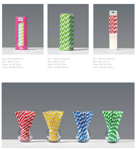 Compostable phân hủy sinh học dùng một lần uốn cong uống giấy ống hút cho cắm trại - Product Image 6