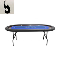 Table de Poker basse, pliant, pour 10 personnes, avec pied en acier