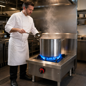 Estufa de Gas Comercial de un Solo Quemador, Equipo de Cocina de Acero Inoxidable, Anillo de Hierro Fundido para <span class=keywords><strong>Wok</strong></span>, Estufa para Olla de Barro para Restaurante - Product Image 1