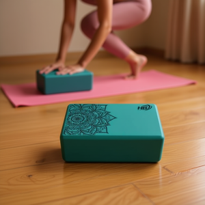 Bloque de Yoga Verde Oscuro de 180g con Diseño de Mandala, 15*23*7.5cm - Product Image 2