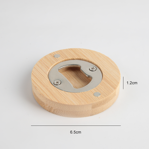 Destapador de Botellas de <span class=keywords><strong>Madera</strong></span> Redondo 2 en 1, Hecho a Mano, para Cocina, con Logotipo Personalizado - Product Image 2