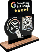 Autocollant de table NFC pour restaurant, compatible Google Reviews NFC215, carte de commentaires 13,56 MHz, autocollant intelligent à tapoter, logo personnalisé ODM