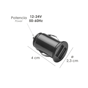 Caricatore/Adattatore USB per Auto con Due Prese, 2.4 Ampere, 5V. - Product Image 2