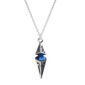 Colares de Pedra Azul Elegantes para Homens, Pingente Geométrico Retro de Hip Hop, Presente para o Dia dos Namorados ou Aniversário - Product Image 1