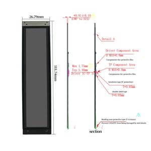 Écran <span class=keywords><strong>AMOLED</strong></span> <span class=keywords><strong>flexible</strong></span> de 4.01 pouces Interface MIPI de résolution 192x960 Module d'écran tactile d'affichage OLED IPS 4 "pour appareils portables - Product Image 2