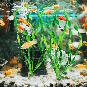 10 adet plastik akvaryum bitkileri süslemeleri yapay deniz yosunu su bitkileri yapay balık <span class=keywords><strong>tank</strong></span>ı bitkiler - Product Image 5