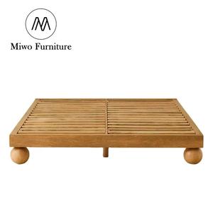 Design moderne, chambre à coucher, appartement, loft, cadre pour famille d'accueil, lit double, hôtel, lit king size, <span class=keywords><strong>latte</strong></span> à panneaux, chêne, socle de reine, lits sans tête - Product Image 1