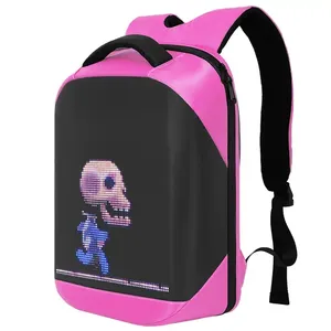Цветной светодиодный рюкзак, Динамический светодиодный экран, дисплей, 3D рюкзак, умный светодиодный рюкзак