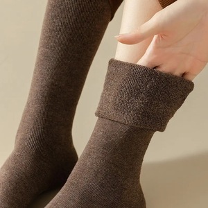 Women's Knee High Socks Solid Color Thermo Warm Winter Wear Anti Slip Sweat Absorbing Odor Resistant Friction Resistant - Product Image 2