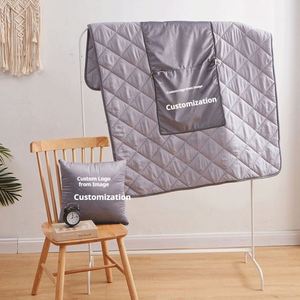 OEM Logo Embroidered 2 in 1 Pillow <b>Blanket</b>, Airplane Pillow, Soft Flannel, Perfect for Business Promotions - Product Image 4