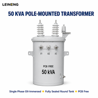 Transformateur de distribution monophasé LEINENG Dh15 3Kva-160Kva, norme IEC, à faible perte de puissance, à bain d'huile