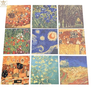 Azulejo Decorativo <span class=keywords><strong>de</strong></span> Cerámica con Estampado Artístico <span class=keywords><strong>de</strong></span> Van Gogh <span class=keywords><strong>y</strong></span> Klimt, Chapado en Oro, para Revestimiento <span class=keywords><strong>de</strong></span> <span class=keywords><strong>Cocina</strong></span> <span class=keywords><strong>y</strong></span> <span class=keywords><strong>Baño</strong></span> - Product Image 1