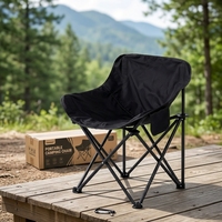 Chaise pliable légère et portable en acier au carbone durable, design chinois, avec tissu Oxford à séchage rapide