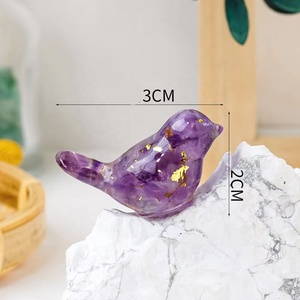 Vente en gros Nouveau design 3 cm <span class=keywords><strong>Animaux</strong></span> artisanaux en cristal Sculptures d'<span class=keywords><strong>oiseaux</strong></span> en cristal Sculpture pour cadeaux de décoration - Product Image 3
