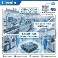 Circuit imprimé multicouche HDI personnalisé 1-24 couches avec vias aveugles/encastrés, finition de surface ENIG - Service d'assemblage PCBA OEM/ODM Lierxin Guangdong Chine