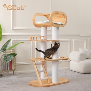 <span class=keywords><strong>2025</strong></span> Design unico di moda <span class=keywords><strong>Cat</strong></span> spazio capsula letto nuovo Bambooply casa gatto albero per gatti Bantam materiale di legno cartone di imballaggio - Product Image 1