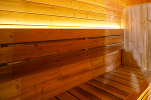 Sauna à vapeur en bois massif de cèdre rouge, design moderne, durable, écologique, alimenté à l'énergie solaire, facile à assembler, bienfaits pour le système immunitaire et les muscles - Product Image 5