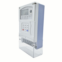 Compteur d'électricité triphasé prépayé de type split STS avec écran LCD, classe CIU 1.0, précision 0-9999.9 kWh, marque HT, modèle STE-38