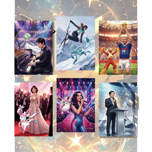 Nouvelle collection <span class=keywords><strong>de</strong></span> tableaux d'art classiques Pokémon <span class=keywords><strong>de</strong></span> YQ Fuka <span class=keywords><strong>Film</strong></span> Studio, série <span class=keywords><strong>de</strong></span> reportages <span class=keywords><strong>de</strong></span> célébrités, jeu <span class=keywords><strong>de</strong></span> table, impression couleur intégrale, boîte mystère - Product Image 2