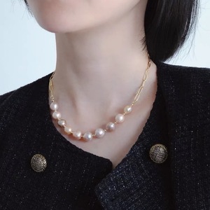 Irregular Baroque Pearl <b>Necklace</b> for Women <b>Candy</b>-Colored with Natural Texture Niche Luxury Accessories That Are Light Popular - Product Image 1