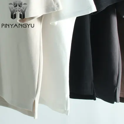पुरुषों के लिए उच्च गुणवत्ता वाली चौड़ी बॉक्सी ब्लैंक टी शर्ट भारी वजन वाली सूती छोटी आस्तीन वाली टीशर्ट बड़े आकार की काली सफेद टी-शर्ट