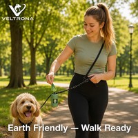 Distributeur de sacs à déjections pour animaux de compagnie, vert sauge, avec cordon élastique, support portable et rechargeable pour sacs à crottes de chien, 50g