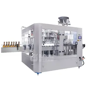 Automatic bottle craft beer washing filling and capping machine production line plant