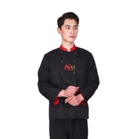 Combinaison de travail de chef en coton imperméable de haute qualité à manches longues avec logo