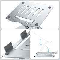 Gran oferta 2024, soporte portátil plegable de aluminio para ordenador portátil, altura ajustable con función de rotación, soporte perfecto para ordenador portátil de escritorio