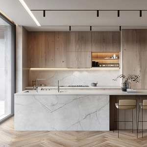 Estilo costero australiano personalizado completo HDF laca acabado termoplano revestimiento cocina armario despensa incluye fregadero MDF - Product Image 3