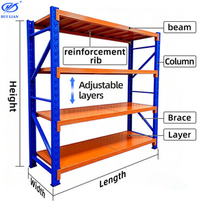 Étagères de stockage d'entrepôt en acier laminé <span class=keywords><strong>à</strong></span> froid réglables et durables, type <span class=keywords><strong>à</strong></span> boucle enfichable, niveaux personnalisables, rayonnage <span class=keywords><strong>à</strong></span> <span class=keywords><strong>palettes</strong></span> - Product Image 2