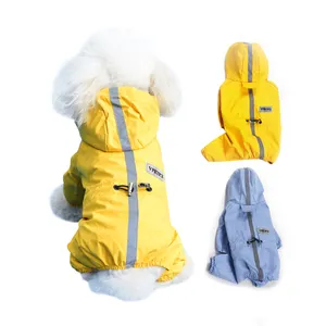 Vente en gros Imperméable réglable pour chien Vêtements pour chien Imperméable motif Manteaux drôles pour chien Combinaison Cape Imperméable