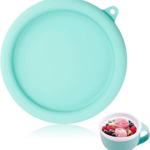 Portable 5.9in BPA-Free Silicone Lid Eco-Friendly Sustainable Reusable Bowl Covers Removable for Ice <b>Cream</b> <b>Maker</b> Replacement Lid - Product Image 3