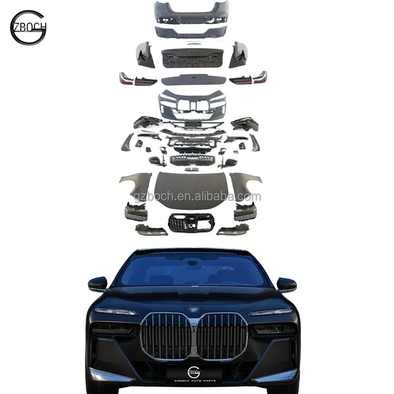 F02 bis G70 Autos toß stange Für BMW 7er F01 F02 Upgrade G70 Bodykit Kotflügel haube Rücklichter Scheinwerfer