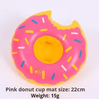 Porte-gobelet gonflable Flamingo Donut Citron Pastèque Ananas Crabe Coeur Sous-verre pour Parcs Aquatiques