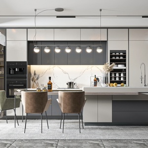 Kitchen <b>Cabinets</b> Made in <b>China</b> Featuring High-quality High-gloss Panels Built-in Appliances and Dish Racks - Product Image 4