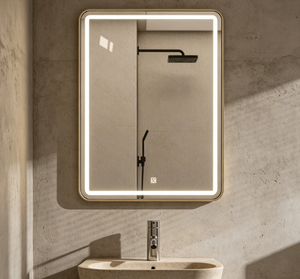 <b>LED</b> Backlit Bathroom <b>Mirror</b> <b>Wall</b> Mounted Anti Fog Touch Screen Rectangular Smart Vanity <b>Mirror</b> for Washroom - Product Image 5
