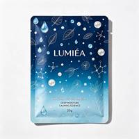 Masque facial en feuille imprimé sur mesure, recyclable, finition mate, écologique, emballage cosmétique pour soins de la peau, pochette laminée résistante à l'humidité