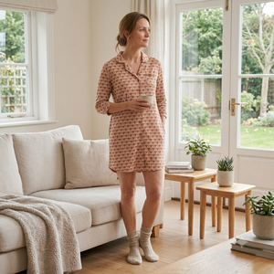 <span class=keywords><strong>Camicia</strong></span> da <span class=keywords><strong>Notte</strong></span> OEKO-TEX per Donna, Ecologica in Fibra di Bambù GOTS, con Bottoni, Maniche Lunghe, Abbigliamento da Casa - Product Image 1