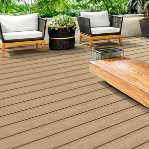 Plancher en composite bois-plastique (WPC) Chine Nouveau style de terrasse Aspect élégant comme le bois pour la décoration extérieure - Product Image 3
